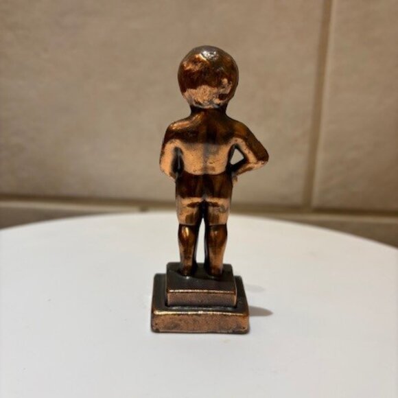 BRUXELLES Brussels Bronze Figurine 'Manneken Pis' - VINTAGE 4" - Picture 5 of 9